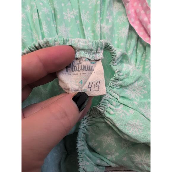 4 Matilda Jane Platinum Snowfall Peasant Dress - Picture 5 of 6